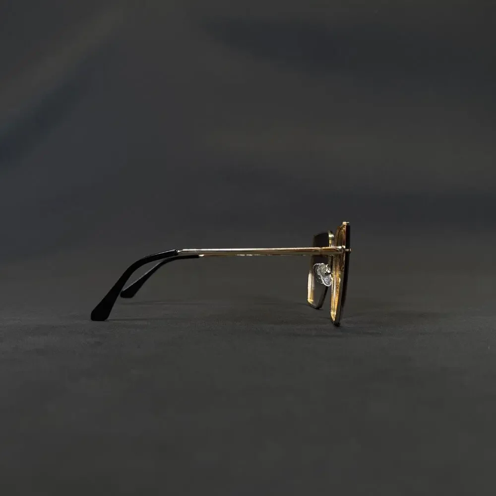 Quay Australia Around The Way 125 Gold Rimless Sunglasses Only Frame